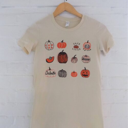 Pumpkin Halloween Food Gardening Lady Cute Funny Shirt image 0