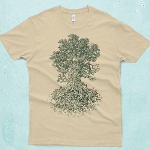 Gnarled Tree Men Life Scatterbrain Cool Nature Plant Lover Shirt image 0