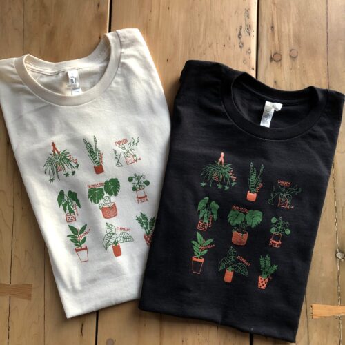 Plant Pots Cute Lady Lover Fern Nature Botanical Shirt image 0