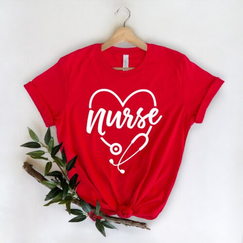 Heart Stethoscope Nurse Cute Appreciation Week Shirt image 0