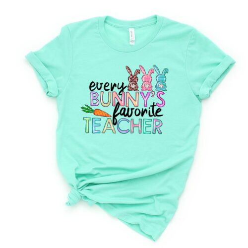 Every Bunny Favorite Teacher Easter Day Carrot Shirt image 0