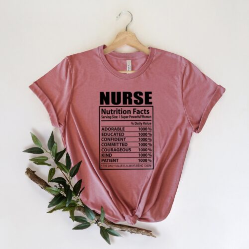 Nutrition Facts Nurse Cute Appreciation Week Shirt image 0