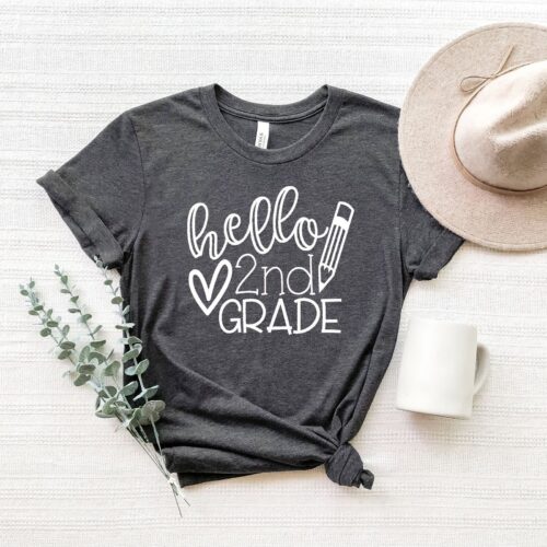 Hello Second Grade First Day of School Teacher Primary Shirt image 0