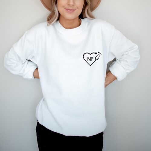 Nurse Practitioner NP Week Heart Student Sweatshirt image 0