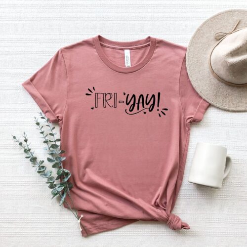 Fri-yay Teacher Funny Mom Weekend Cute Women Shirt image 0