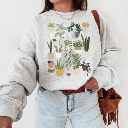 Just One More Plant Lady Mama Crazy Indoor Life Gardening Sweatshirt image 0