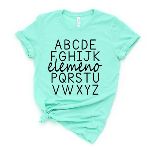 Alphabet Elemeno Happy First Day of School Teacher Appreciation Shirt image 0