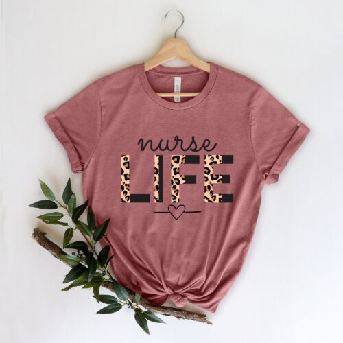 Nurse Life RN Week CNA Medical School Cute Heart Shirt image 0