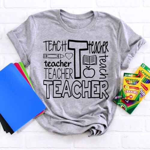 Inspirational Teacher Love Back To School First Grade Cute Appreciation Shirt image 0