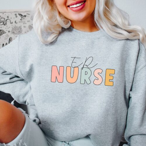 ER Emergency Room Nurse RN Women School Sweatshirt image 0