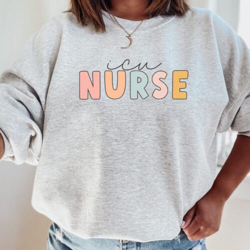 ICU Nurse Women Intensive Care Unit Grad Sweatshirt image 0