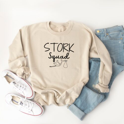 Stork Squad Labor and Delivery L&D Nurse OB Midwife OBYGN Sweatshirt image 0