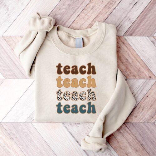 Teach Cute Elementary School Group Funny Sweatshirt image 0