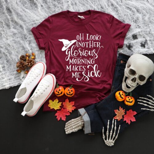 Oh Look Another Glorious Morning Sanderson Sisters Museum Halloween Witch Teacher Shirt image 0