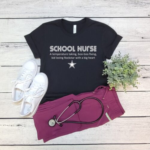 School Nurse A Temperature Talking Appreciation Star Shirt image 0