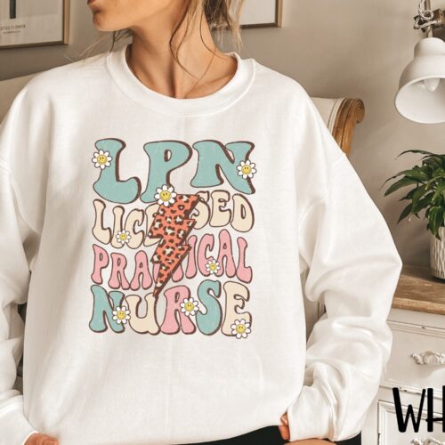 LPN Licensed Practical Nurse Lighting Bolt Life Sweatshirt image 0