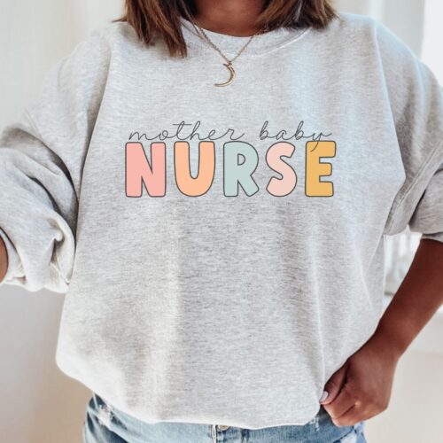 Mother Baby Nurse PICU Postpartum NICU RN OB Sweatshirt image 0