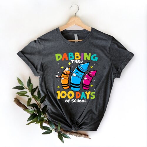 Dabbing Thru 100 Days Of School Brighter Teacher Appreciation Shirt image 0