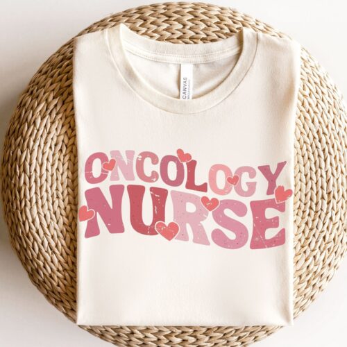 Retro Oncology Nurse Valentine's Day Future RN Hematology Cancer Crew Shirt image 0