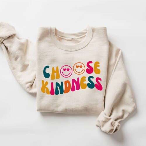 Choose Kindness Cute Teacher Smiley Face Positive Group Sweatshirt image 0