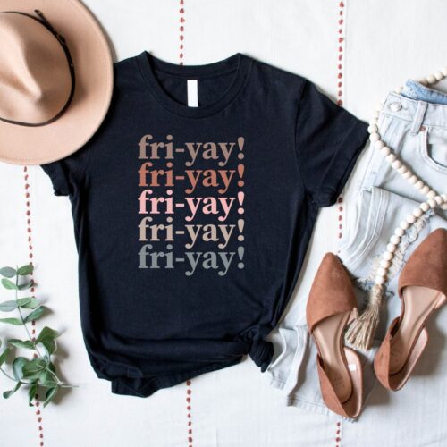 Retro Happy Friday Teacher Cute Funny Kindergarten Preschool Shirt image 0