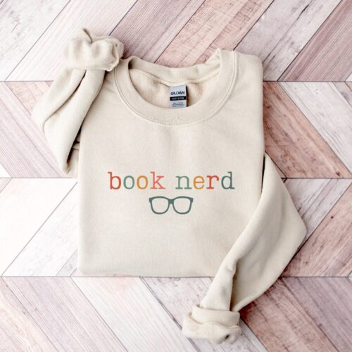 Book Nerd Lover Reading Teacher Librarian Sweatshirt image 0