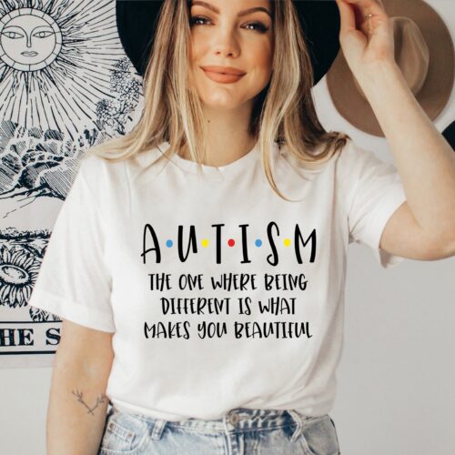 Autism Awareness Mom Rainbow Neurodiversity Teacher Acceptance Shirt image 0