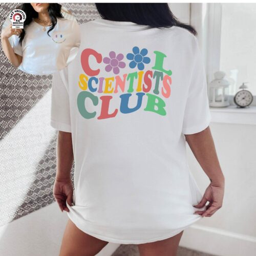 Cool Scientists Lover Floral Flower Cute Teacher Shirt image 0