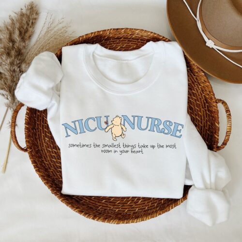 Vintage NICU Nurse Neonatal Intensive Care Unit Baby Bear Mother Cute Sweatshirt image 0