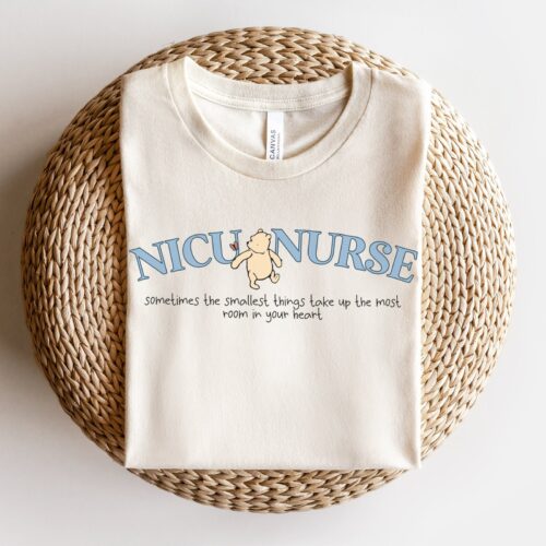 Winnie the Pooh NICU Nurse Bear Neonatal Baby Cute Appreciation Shirt image 0