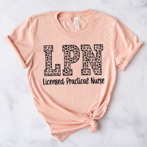 Licensed Practical Nurse LPN Life Leopard Medical Shirt image 0