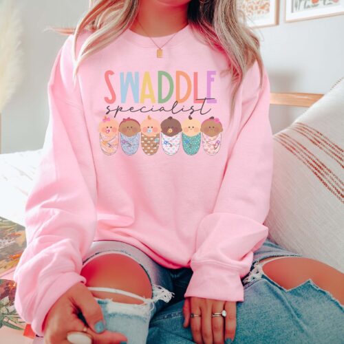 Swaddle Specialist NICU Nurse Baby Sweatshirt image 0