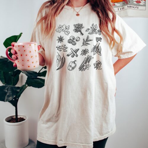 Botanical Herbs Lover Healing Nature Cute Gardening Shirt image 0