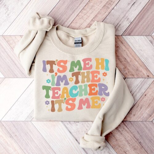 Retro Teacher Cute Funny Appreciation Team School Staff New Sweatshirt image 0