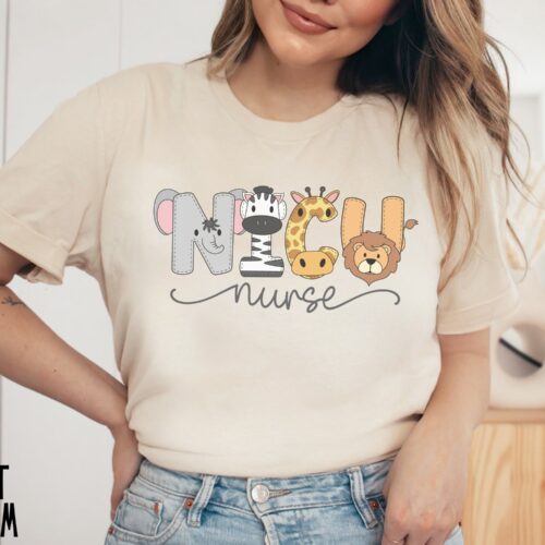 NICU Nurse Neonatal Intensive Care Unit Appreciation Animal Shirt image 0