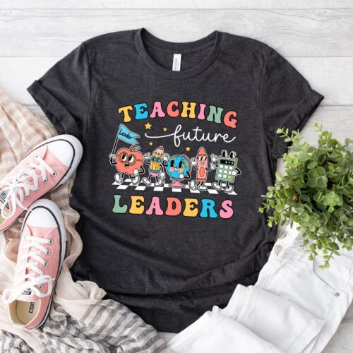 Teaching Future Leaders Kindergarten Cute Back To School Appreciation Shirt image 1