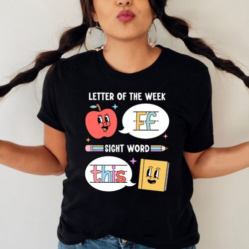 Teacher F Funny Letter Of The Week Back To School Shirt Gift For Teacher Teacher Appreciation Shirt image 0