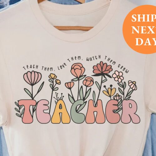 Floral Teacher Custom Appreciation Last Day of School End of Year Shirt image 0