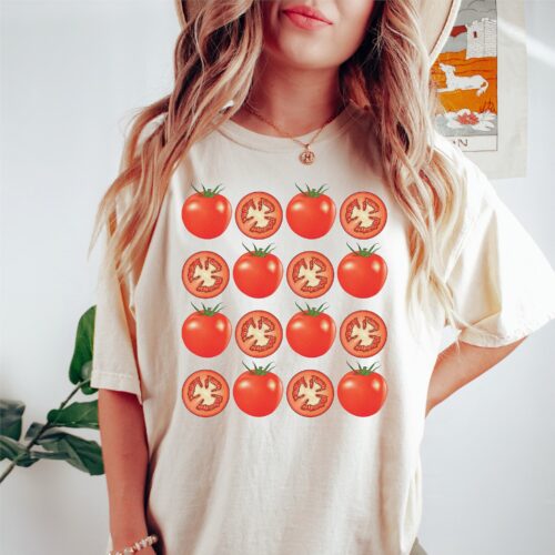 Cottagecore Tomato Girl Aesthetic Summer Garden Summer Women Shirt image 0