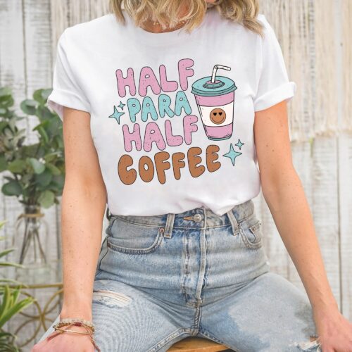 Paraprofessional Half Para Half Coffee Squad Teacher Aide Appreciation Shirt image 0