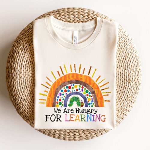 We Are Hungry For Learning Back To School Funny Teacher Shirt image 0