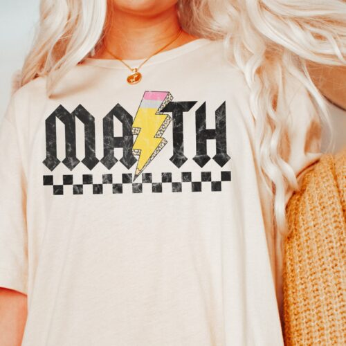 Retro Math Teacher High Back To School Appreciation Shirt image 1