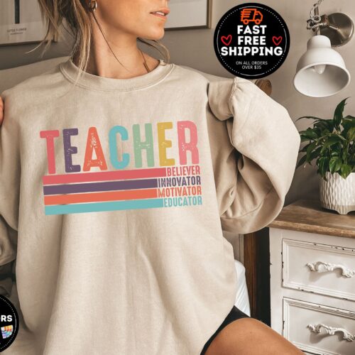 Teacher Definition Appreciation New Motivational Sweatshirt image 0