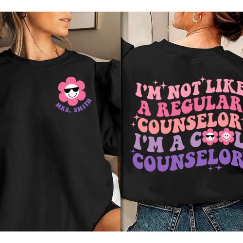 School Counselor Personalized School Cool Back To School Teacher Appreciation Sweatshirt image 0