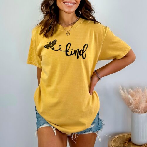 Bee Kind Teacher Birthday Bee Cute A Nice Human Shirt image 0