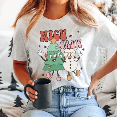 NICU Nurse Christmas Neonatal Intensive Care Unit Hospital Party Group Shirt image 0