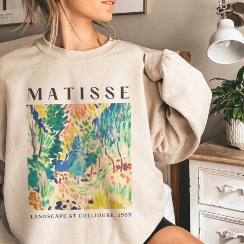 Matisse Art Landscape At Collioure Famous Painting Teacher Aesthetic Sweatshirt image 0