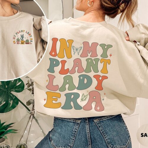 In My Plant Lady Era Mom Lover Xmas Gardening Sweatshirt image 0