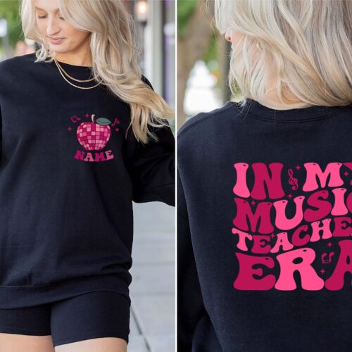 In My Music Teacher Era Educator School Sweatshirt image 0