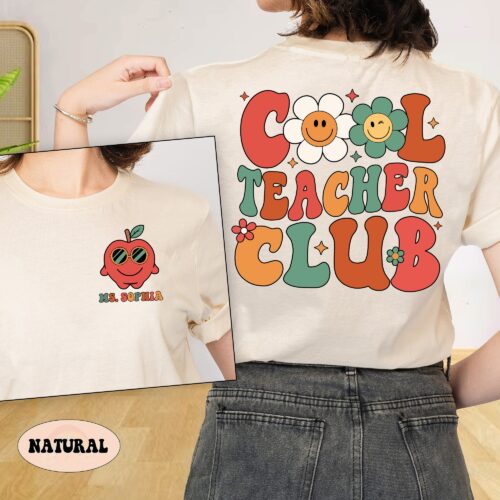 Teacher Cool Club Squad Custom Back To School Day Appreciation Shirt image 2